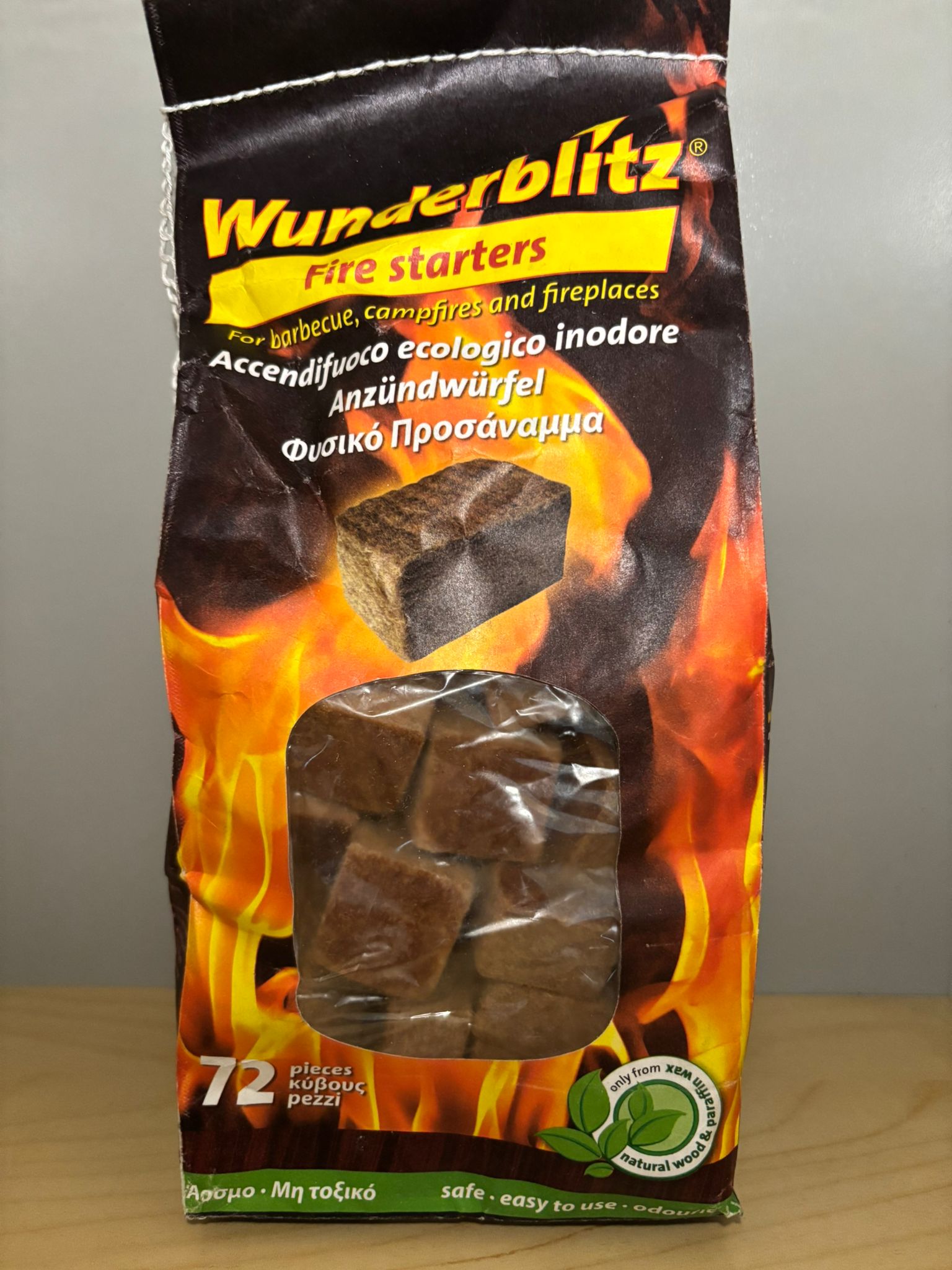 Umweltfreundliche Anzündwürfel 72er