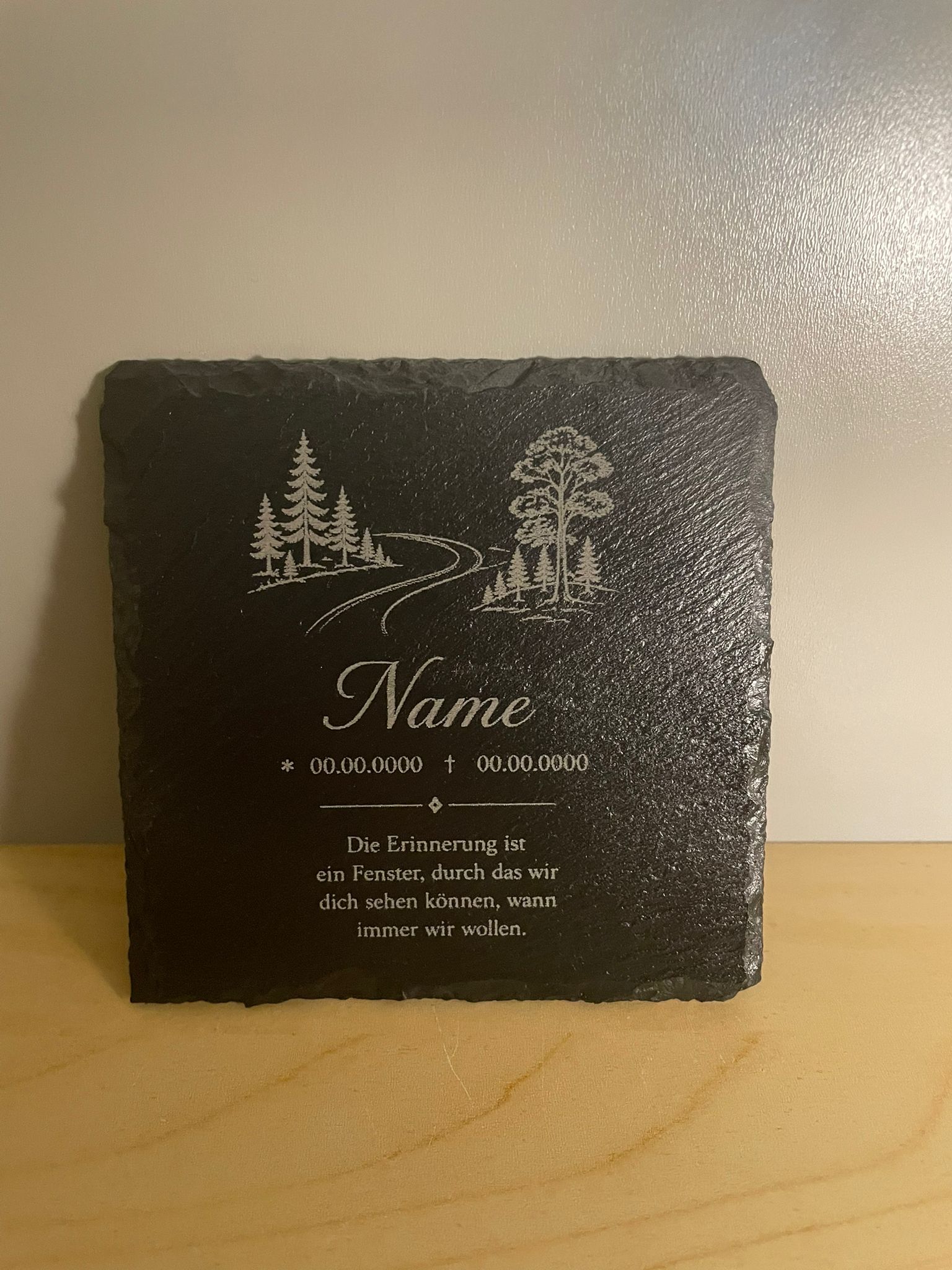 Schiefer Platte (10x10cm) für Gräber