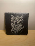 Schiefer Untersetzer (10x10cm) Tiger